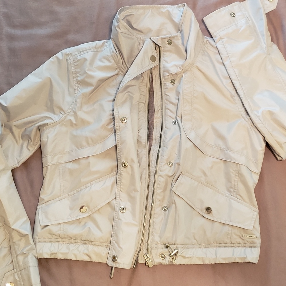Athleta Jacket, never worn, size S light grey